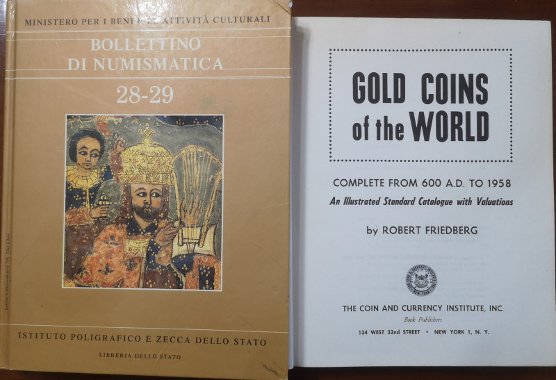 Libri. Lotto di 2 Testi. Robert Friedberg. Gold Coins of the World. 1958. IPZS. ...