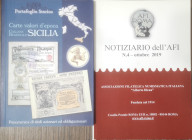 Libri. Lotto di 2 Testi. Vitula. Carte valori d'epoca Sicilia. 2006. Notiziario dell'Afi n°4 Ottobre 2019. Come nuovi.