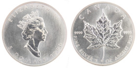 Canada. Elisabetta II. 1952-2022. 5 Dollari 1991. Oncia. Ag. KM# 187. FDC. In Bustina della Zecca. (0324)