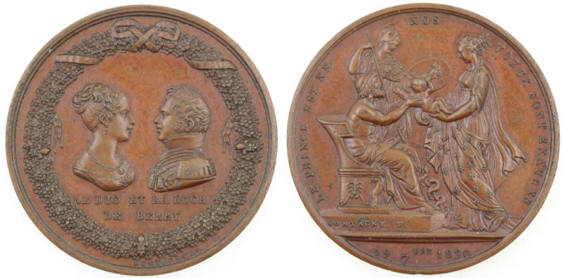 Monete Estere. Francia. Maria Carolina di Borbone. 1798-1870. Medaglia 1820. Opu...