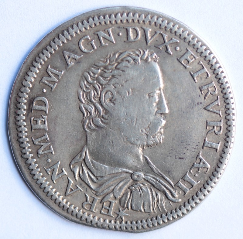 Zecche Italiane. Firenze. Francesco I de'Medici. 1574-1587. Testone 1575. Ag. MI...