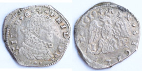 Messina. Filippo III. 1598-1621. 4 tarì 1619. Ag. Sphar 40, MIR 345. Peso gr. 10,50. Diametro mm. 30,50. BB+. (F. Ra)