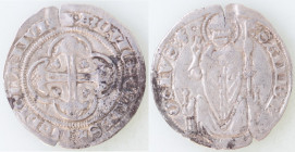 Milano. Azzone Visconti. 1329-1339. Grosso. Ag. Cr. 2. Peso gr. 2,77. Diametro mm. 2,50. BB. Fessure del tondello. R. (0824)