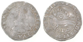 Napoli. Alfonso II d'Aragona. 1494-1495. Armellino. Ag. MIR 55. Peso gr. 1,49. Diametro mm. 20. BB. R. (0824)