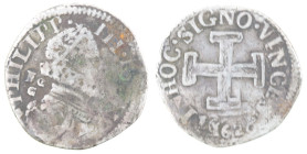 Napoli. Filippo III. 1598-1621. Carlino 1620. Ag. Mag. 25. Peso gr. 2,13. Diametro mm. 21. MB. R. (F. Bo)