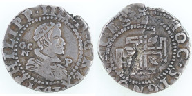 Napoli. Filippo IV. 1621-1665. 15 Grana 1647. Ag. Mag. 27. Peso gr. 4,03. Diametro mm. 22. BB. Tosata. Tondello fessurato. R. (1024)