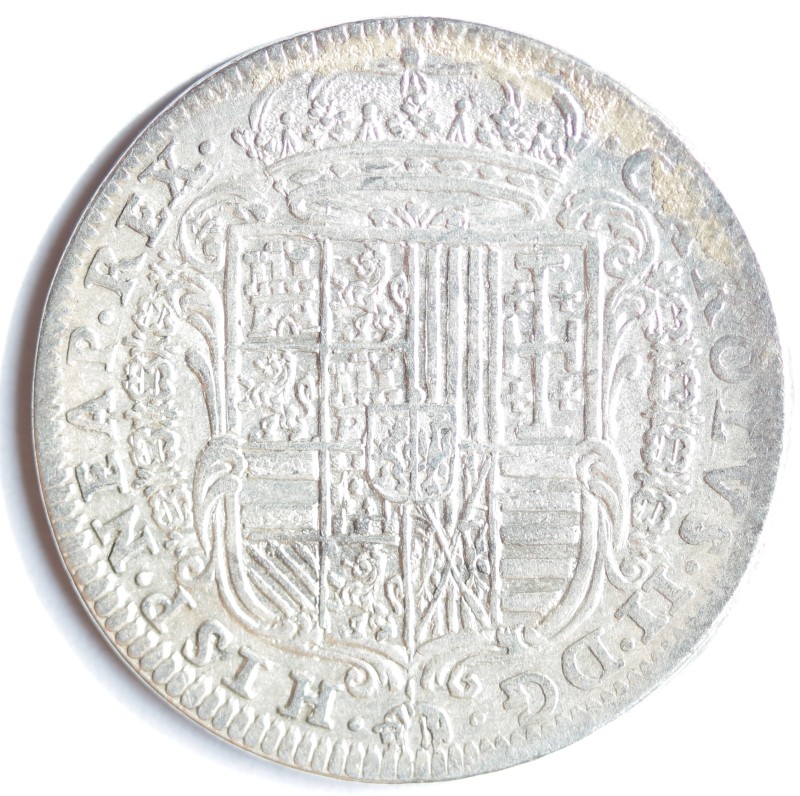 Zecche Italiane. Napoli. Carlo II. 1674-1700. Tarì 1685. Ag. Mag. 17. Peso gr. 5...