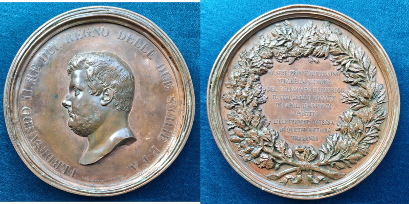 Zecche Italiane. Napoli. Ferdinando II. 1830-1859. Medaglia in galvano del 1852 ...