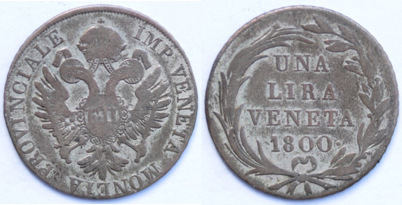 Zecche Italiane. Venezia. Francesco II d'Asburgo Lorena. 1797-1805. 1 Lira 1800....