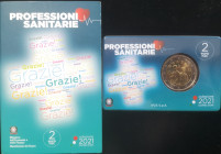 Euro. Repubblica Italiana. 2 Euro Coin Card 2021. Bimetallica. Professioni Sanitarie. FDC. (0724)