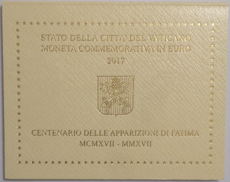 Euro. Vaticano. Francesco. 2013-Regnante. 2 Euro 2017. Centenario delle Apparizi...