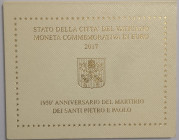 Euro. Vaticano. Francesco. 2013-Regnante. 2 Euro 2017. 1950° Anniversario del Martirio di San Pietro e San Paolo. FDC. (0724)