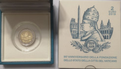 Euro. Vaticano. Francesco. 2013-Regnante. 2 Euro 2019. Fondazione Stato della città del Vaticano. Bimetallica. In Confezione. Proof. (0724)