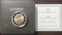 Euro. Cipro. 2 Euro 2022. Erasmus. In Cofanetto. Proof. (0724)