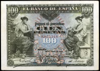1906. 100 pesetas. (Ed. B97) (Ed. 313). 30 de junio. Sin serie. MBC.