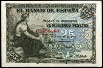 1906. 25 pesetas. (Ed. B98a) (Ed. 314a). 24 de septiembre. Serie C. MBC.