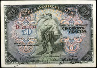 1906. 50 pesetas. (Ed. B99a) (Ed. 315a). 24 de septiembre. Serie B. MBC.