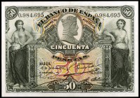 1907. 50 pesetas. (Ed. B103) (Ed. 319). 15 de julio. MBC+.