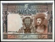 1925. 1000 pesetas. (Ed. B108) (Ed. 324). 1 de julio, Carlos I. Leve doblez, pero buen ejemplar. EBC.