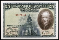 1828. 25 pesetas. (Ed. C4) (Ed. 353). 15 de agosto, Calderón de la Barca. Serie E. S/C.
