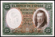 1931. 25 pesetas. (Ed. C9) (Ed. 358). 25 de abril, Vicente López. Doblez central. EBC.