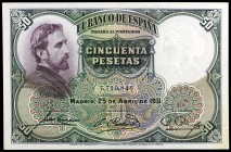 1931. 50 pesetas. (Ed. C10) (Ed. 359). 25 de abril, Rosales. EBC.