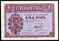 1937. Burgos. 1 peseta. (Ed. D26a) (Ed. 425a). 12 de octubre. Serie D. S/C-.