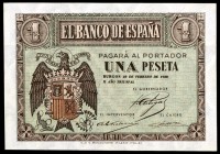 1938. Burgos. 1 peseta. (Ed. D28) (Ed. 427). 28 de febrero. Serie A. S/C-.