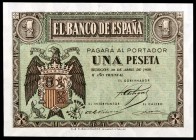 1938. Burgos. 1 peseta. (Ed. D29a) (Ed. 428a). 30 de abril. Serie B. S/C-.