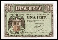 1938. Burgos. 1 peseta. (Ed. D29a) (Ed. 428a). 30 de abril. Serie I. S/C-.