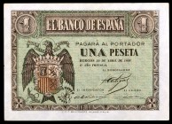 1938. Burgos. 1 peseta. (Ed. D29a) (Ed. 428a). 30 de abril. Serie L. S/C-.