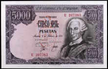 1976. 5000 pesetas. (Ed. E1a) (Ed. 475a). 6 de febrero, Carlos III. Serie E. S/C.