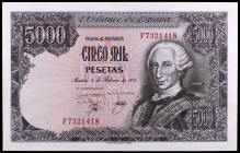 1976. 5000 pesetas. (Ed. E1a) (Ed. 475a). 6 de febrero, Carlos III. Serie F. S/C.