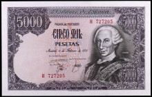 1976. 5000 pesetas. (Ed. E1a) (Ed. 475a). 6 de febrero, Carlos III. Serie H. S/C.