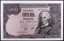 1976. 5000 pesetas. (Ed. E1a) (Ed. 475a). 6 de febrero, Carlos III. Serie L. S/C.