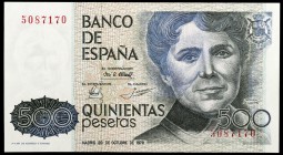 1979. 500 pesetas. (Ed. E2) (Ed. 476). 23 de octubre, Rosalía de Castro. Sin serie. S/C-.