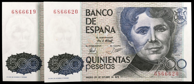 1979. 500 pesetas. (Ed. E2) (Ed. 476). 23 de octubre, Rosalía de Castro. Pareja ...