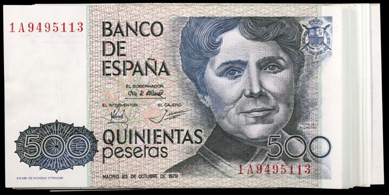 1979. 500 pesetas. (Ed. E2a) (Ed. 476a). 23 de octubre, Rosalía de Castro. 16 bi...