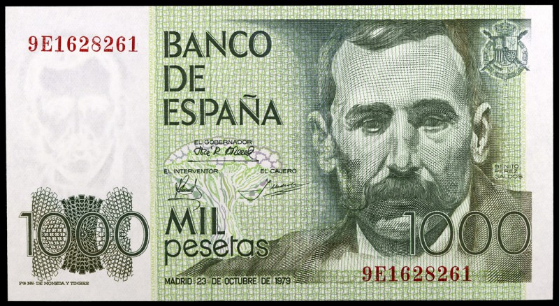 1979. 1000 pesetas. (Ed. E3b var) (Ed. 477b). 23 de octubre, Pérez Galdós. Serie...
