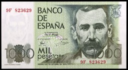 1979. 1000 pesetas. (Ed. E3b var) (Ed. 477b). 23 de octubre, Pérez Galdós. Serie 9F. S/C-.