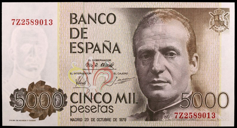 1979. 5000 pesetas. (Ed. E4a) (Ed. 478a). 23 de octubre, Juan Carlos I. Serie 7Z...