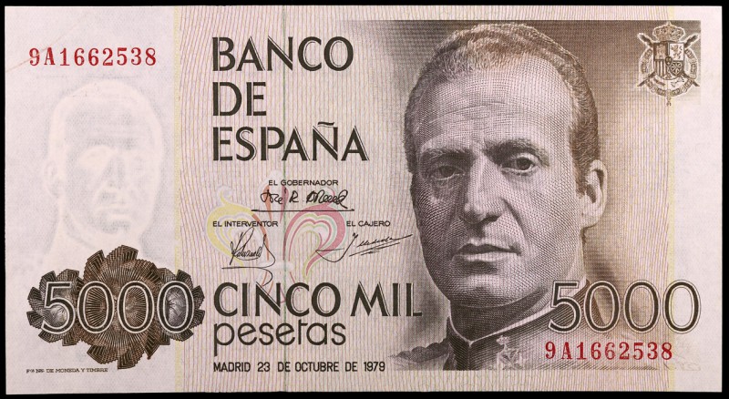 1979. 5000 pesetas. (Ed. E4b) (Ed. 478b). 23 de octubre, Juan Carlos I. Serie 9A...