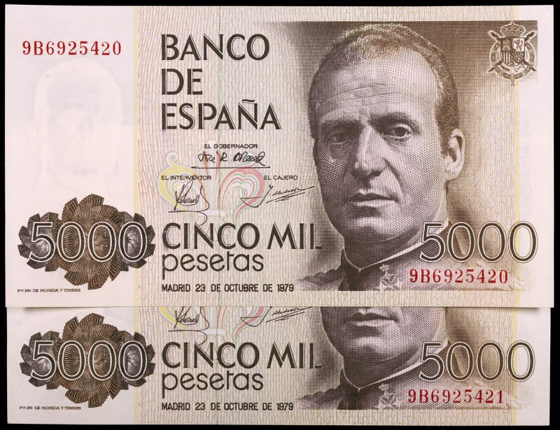 1979. 5000 pesetas. (Ed. E4b var) (Ed. 478b). 23 de octubre, Juan Carlos I. Pare...