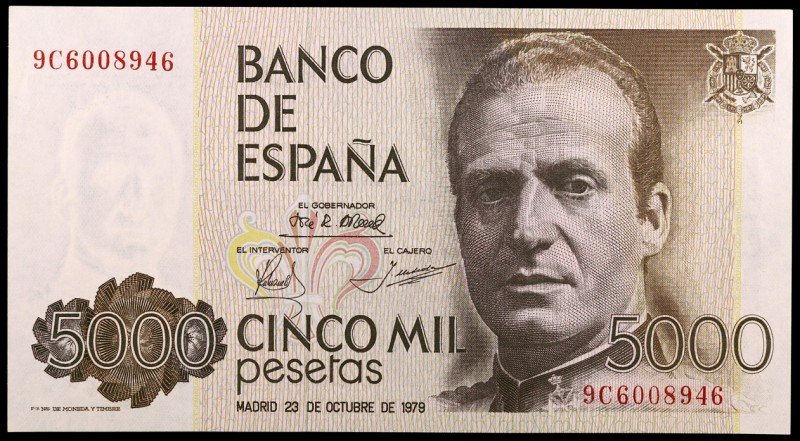 1979. 5000 pesetas. (Ed. E4b var) (Ed. 478b). 23 de octubre, Juan Carlos I. Seri...
