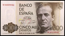 1979. 5000 pesetas. (Ed. E4b var) (Ed. 478b). 23 de octubre, Juan Carlos I. Serie 9C. S/C.