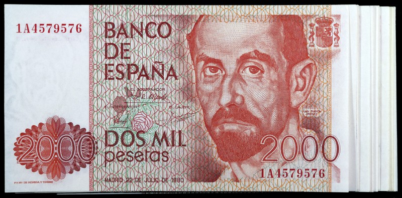 1980. 2000 pesetas. (Ed. E5a) (Ed. 479a). 22 de julio, Juan Ramón Jiménez. 21 bi...