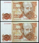 1980. 200 pesetas. (Ed. E6) (Ed. 480). 16 de septiembre, Clarín. Pareja correlativa, sin serie. S/C.