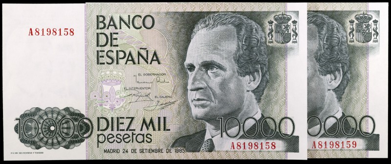 1985. 10000 pesetas. (Ed. E7a) (Ed. 481a). 24 de septiembre, Juan Carlos I/Felip...