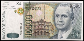 1992. 10000 pesetas. (Ed. E11a) (Ed. 485a). 12 de octubre, Juan Carlos I. Serie 1B. S/C.