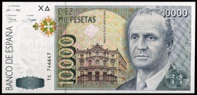 1992. 10000 pesetas. (Ed. E11a) (Ed. 485a). 12 de octubre, Juan Carlos I. Serie 1C. S/C.